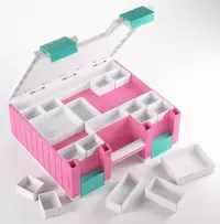 17. Gamegenic: Game Castle - Walizka z Pudełkami - Pink/White/Teal