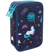 1. CoolPack Jumper 3 Piórnik Trzykomorowy Z Wyposażeniem Mrs Unicorn F067935