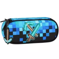 1. Starpak Piórnik Szkolny Tuba Usztywniana Pixel Blue 552636