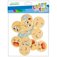 2. Craft With Fun Ozdoba Dekoracyjna Bużki Emotki Drewniane 463792