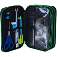 6. AstraBag Piórnik Trzykomorowy z Wyposażeniem AC31 Pixel Hero 503024057