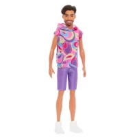 5. Mattel Barbie Lalka Ken Stylowy Koszulka Lata 80 HRH26 