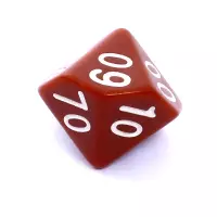 5. Komplet kości REBEL RPG - Matowe - Brązowe