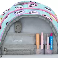 6. AstraBag Plecak Szkolny AB330 Minty Pandas 502025010