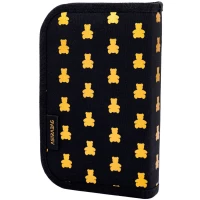 2. AstraBag Piórnik AC1 Pojedynczy Dwuklapkowy bez Wyposażenia Golden Teddy 503024052