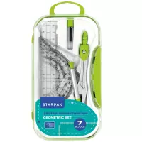 1. Starpak Zestaw Przyborów Geometryczny 7el. Zielony 560249