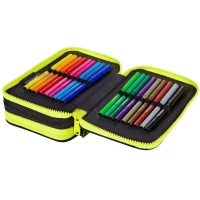 3. CoolPack Jumper 3 Piórnik Trzykomorowy Z Wyposażeniem Gradient Lemon E67510/F