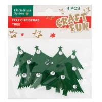 1. Craft With Fun Ozdoba Dekoracyjna Choinka Filcowa 4szt 438805