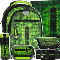 1. Starpak Zestaw Szkolny 5el. Pixel Plecak 550865 + Piórnik 550996 + Worek 550835