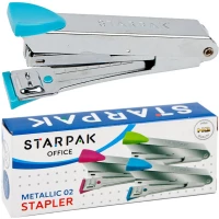 1.  STARPAK Zszywacz Metallic 02 Niebieski  437782