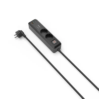 3. Hama Listwa Zasilająca PWR-ST 2W 1.4M/USB-C+A/65W PD/SW/SH
