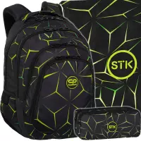 1. Zestaw 3el. CoolPack Drafter Plecak Szkolny Quake F010750 + Worek 553005 + Piórnik 553008