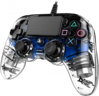 8. Nacon PS4 Compact Controller Niebieski - Świecący