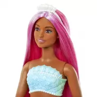 6. Mattel Barbie Lalka Syrenka Koralowy Ogon HRR04 