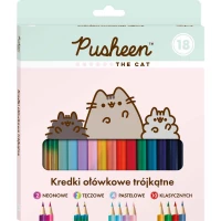 1. Bambino Kredki Ołówkowe Trójkątne Pusheen 18 Kolorów 652042