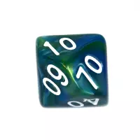5. Komplet kości REBEL RPG - Dwukolorowe - Niebiesko-zielone