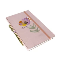 2. Starpak Notes Z Gumką 14x21/80k + Długopis Pink Folwer 514834