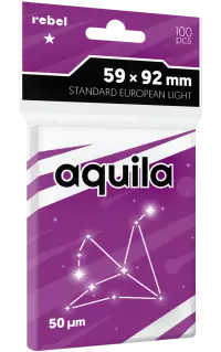 1. Rebel Koszulki na Karty Aquila Light "Standard European Light" 59x92 mm - 100 sztuk