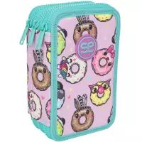 1. CoolPack Jumper 3 Piórnik Trzykomorowy Z Wyposażeniem Happy Donuts F067665