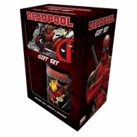 1. Zestaw Prezentowy Deadpool: Kubek + Podkładka + Brelok