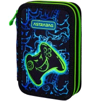 5. AstraBag Piórnik AC21 Dwukomorowy z Wyposażeniem Gaming 503024060
