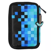 1. Starpak Piórnik Trzykomorowy z Wyposażeniem Pixel Blue 552628