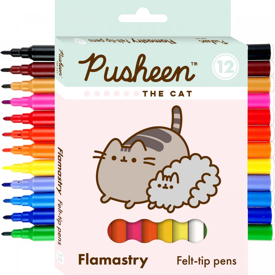 2. Bambino Flamastry Pusheen 12 Kolorów 657986