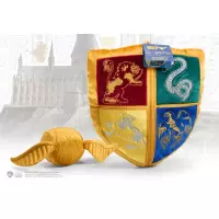 1. Zestaw Pluszaków Harry Potter: Poduszka Herb Hogwartu + Złoty Znicz