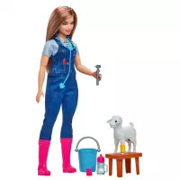 3. Mattel Barbie Lalka Weterynarka Na Farmie HRG42 