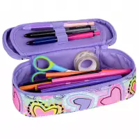 2. Coolpack Campus Piórnik Tuba Usztywniona z Organizerem Pastel Heart F062832