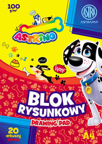 1. Astra Astrino Blok Rysunkowy A4 20 Arkuszy 100g 106021011 Mix