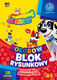 2. Astra Astrino Blok Kolorowy A4 15 Arkuszy 80g 106021012 Mix