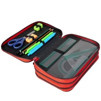 4. CoolPack Jumper 3 Piórnik Trzykomorowy z Wyposażeniem Gradient Cranberry F067756
