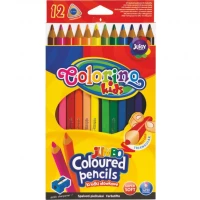 1. Colorino Kredki Ołówkowe Trójkątne Jumbo 12 Kolorów +Temperówka 15530PTR