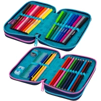 2. CoolPack Jumper 2 Piórnik Dwukomorowy Z Wyposażeniem Stitch Blue F066780