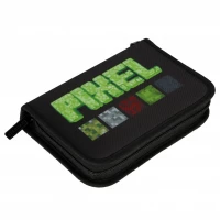 6. Starpak Piórnik Dwuklapkowy z Wyposażeniem Pixel Zielony 527222