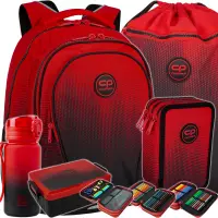 1. CoolPack Zestaw Szkolny Gradient Cranberry 5el. Plecak F002756 + Worek F070756 + Piórnik F067756