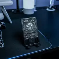 7. Rick and Morty Zestaw: Stojak na telefon +3x Płytki Digiplates
