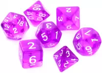 2. Komplet kości REBEL RPG - Kryształowe - Fioletowe