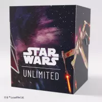 3. Gamegenic: Star Wars Unlimited - Soft Crate - Pudełko na Karty - X-Wing/TIE Fighter
