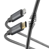 1. Hama Kabel Ładujący DATA "METAL" USB-C- LIGHTNING Metalowy 1,5m Antracytowy
