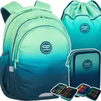 1. CoolPack Zestaw Szkolny Blue Lagoon 3el. Plecak Jerry F029690 + Piórnik F066690 + Worek F070690