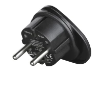 2. Hama Travel Adapter Type E and F, 3-Pin Black