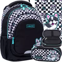 1. Head Zestaw Szkolny Cute Puppy 3el. Plecak 502025023 + Worek 507025011 + Piórnik 503025030