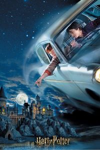 2. Harry Potter: Magiczne puzzle - Księga - Ford Anglia nad Hogwartem (300 elementów) 