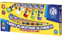 1. Astra Farby Plakatowe w Tubach 12 Kolorów 30ml 83110901