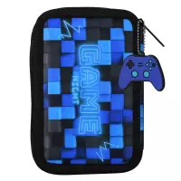 8. Starpak Piórnik Trzykomorowy z Wyposażeniem Pad Blue 552626