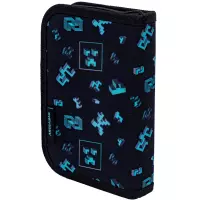 2. AstraBag Piórnik AC11 Pojedynczy Jednoklapkowy z Wyposażeniem Dark Pixel 503025017