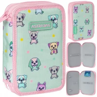 1. AstraBag Piórnik AC2 Dwukomorowy bez Wyposażenia Puppies World 503024002