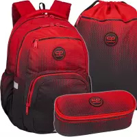 1. Coolpack Zestaw Szkolny Gradient Cranberry 3el. Plecak F099756 + Worek F070756 + Piórnik F062756